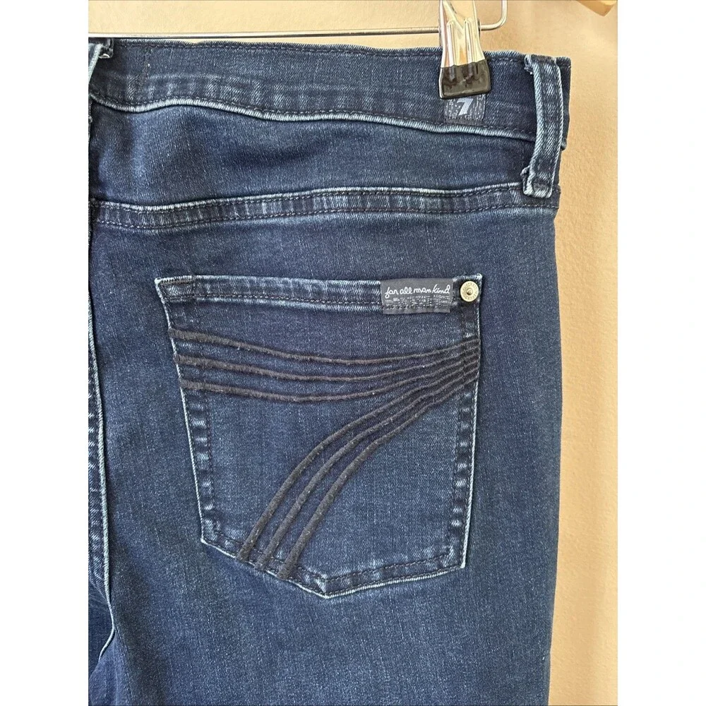 7 For All Mankind Bootcut Jeans Womens 32 Dark Wash Mid Rise Denim